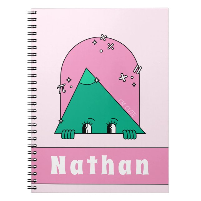 Funny Mathe Object Niedlich Triangle Personalisier Notizblock (Vorderseite)