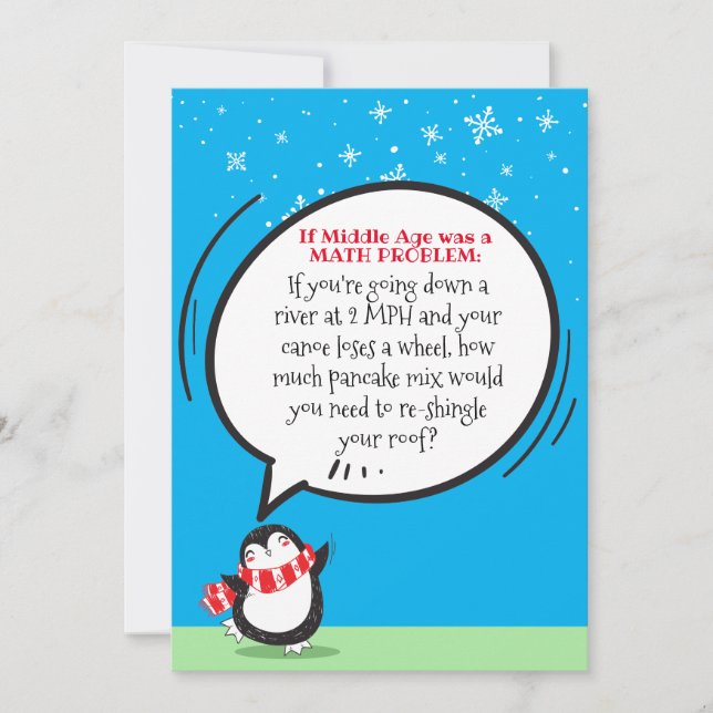 Funny Mathe Problem 50. Geburtstag (Vorderseite)