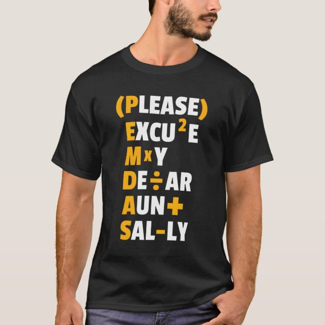 Funny Mathe Rules Pemdas Pun Teachers Match Day T-Shirt (Vorderseite)