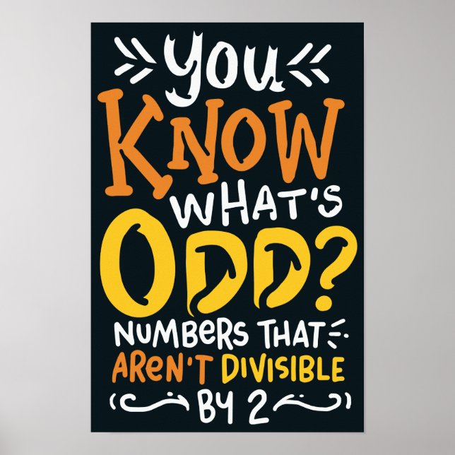 Funny Mathe School Teacher Fraktionsangebot Poster (Vorne)