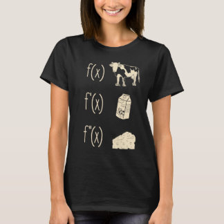 Funny Mathe Teacher Art für Frauen Milchkuh Käse F T-Shirt