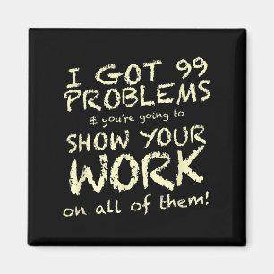 Funny Mathe Teacher Sprichwort Quote Phrase Graphi Magnet