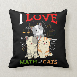 Funny Mathe und Cat Lover Tierwissenschaftlerin Kissen