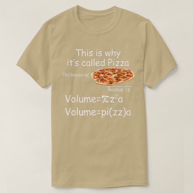 Funny Mathe und Pizza Gleichung Funny Mah und Pizz T-Shirt (Design vorne)