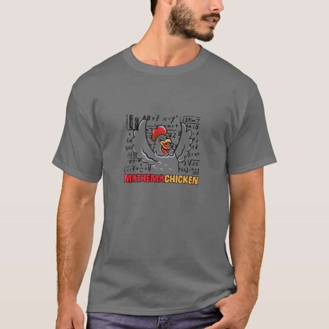 Funny Mathemachicken Mathe Liebhaber T-Shirt (Vorderseite)