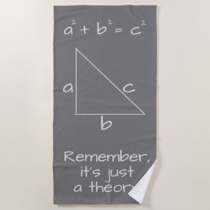 Funny Mathematical Algebra Geek Gray Strandtuch