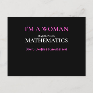 Funny Mathematics Major Geschenke Frauen Mathe Deg Postkarte