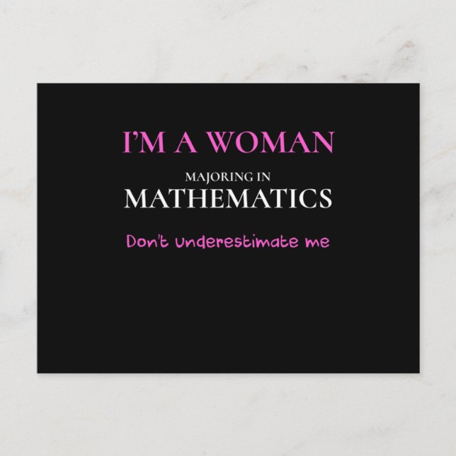 Funny Mathematics Major Geschenke Frauen Mathe Deg Postkarte (Vorderseite)