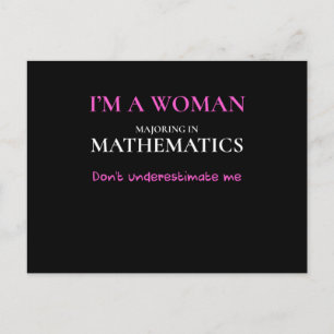 Funny Mathematics Major Gift Women Math Degree Bir Postkarte