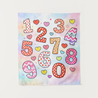 Funny Maths Numbers Joke Poster for Kids Wandteppich