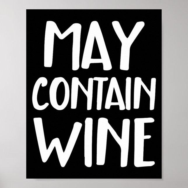 Funny May Contain Wine  Poster (Vorne)