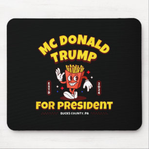 Funny McDonald Trump für Präsident 2024 Französisc Mousepad