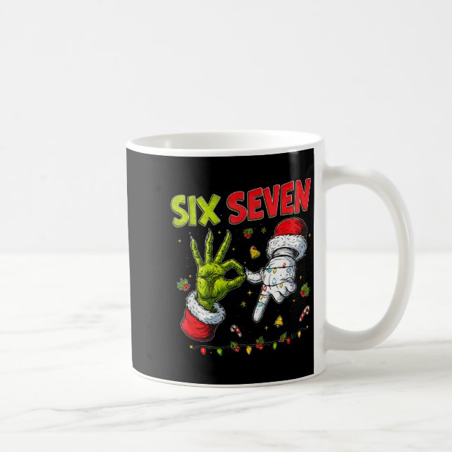 Funny Mean Guy Christmas Viral 6 7 Six Seven Meme  Kaffeetasse (Rechts)