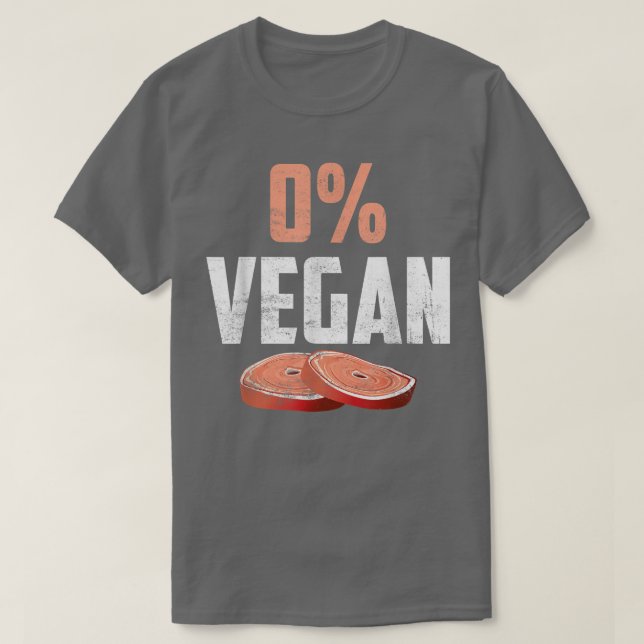 Funny Meat Eater 0 Vegan BBQ  T-Shirt (Design vorne)