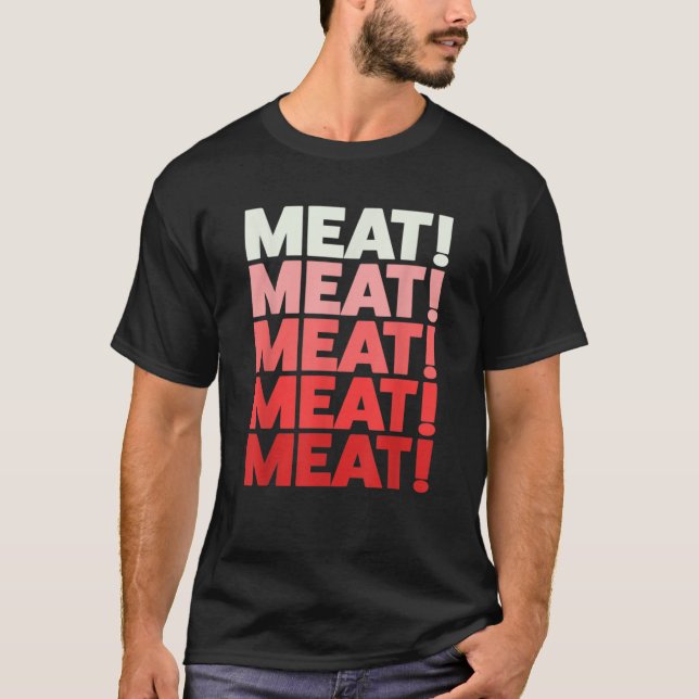 Funny Meat Raffle Black Unisex Erwachsene Kleine K T-Shirt (Vorderseite)