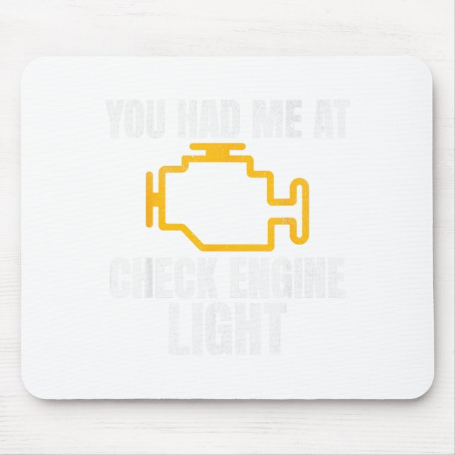 Funny Mechanic Check Engine Light Car Auto Repair  Mousepad (Vorne)