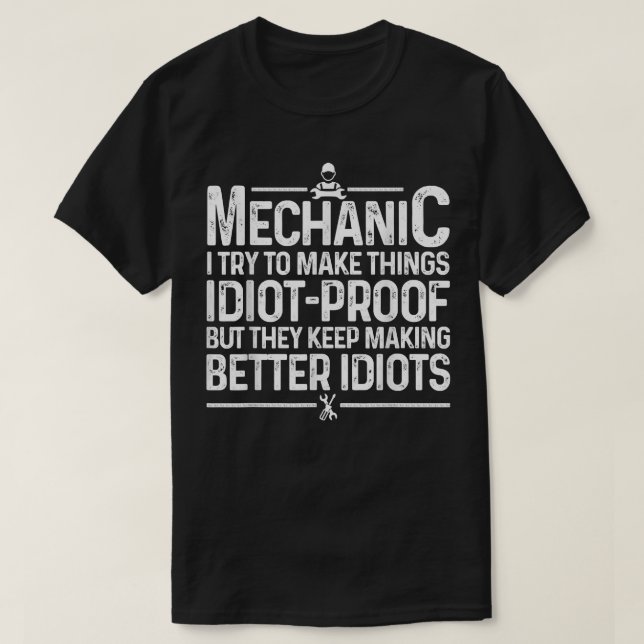 Funny Mechanic Design For Men Dad Car Garage Auto  T-Shirt (Design vorne)