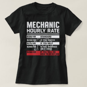 Funny Mechanic Stundensatz T-Shirt
