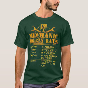 Funny Mechanic stündliche Spendenquote (12) T-Shirt