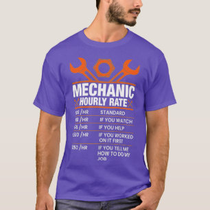 Funny Mechanic stündliche Spendenquoten (10) T-Shirt