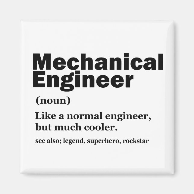 Funny Mechanical Engineer Definition Engineering Magnet (Vorne)