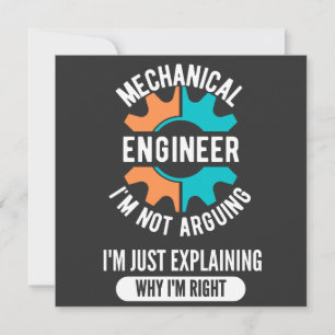 Funny Mechanical Engineer, Mechanical Engineering Einladung