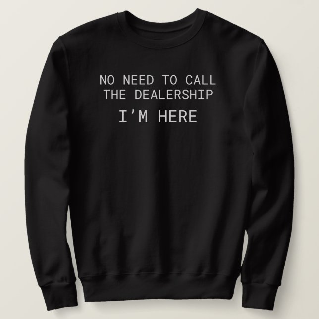 Funny Mechanism | Geschenk für Autos Sweatshirt (Design vorne)