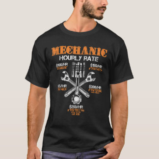 Funny Mechanly Stundenrate Gif Arbeitsquoten T-Shirt