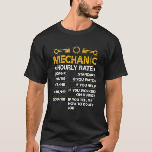 Funny Mechanly Stundenrate Mens Vater Fa T-Shirt