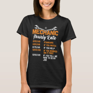 Funny Mechanly Stundensatz Arbeitsentgelte Autos G T-Shirt