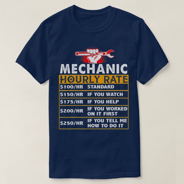 Funny Mechanly Stundenzins - Geschenk für M T-Shirt (Design vorne)