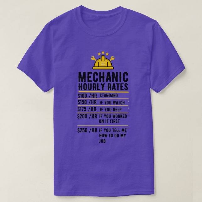 Funny Mechanly Stundenzins Shirt  ArbeitsquotenT (Design vorne)