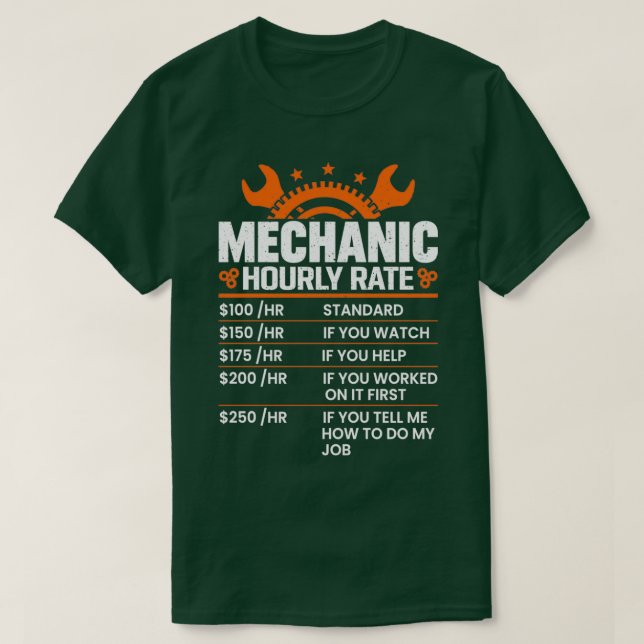 Funny Mechany Stundenzins - Arbeitslosenquote 2 T-Shirt (Design vorne)