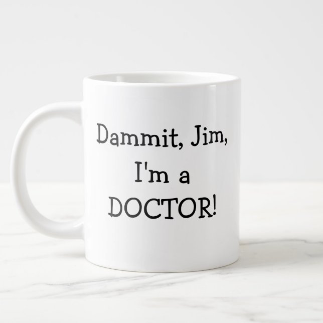 Funny Med School Graduate Doctor Jumbo-Tasse (Links)