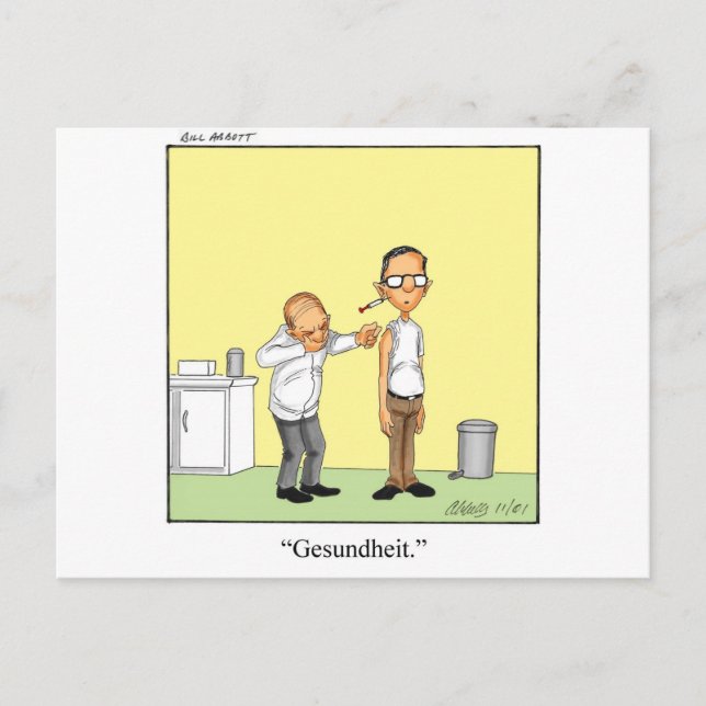 Funny Medical Cartoon Geschenk! Postkarte (Vorderseite)