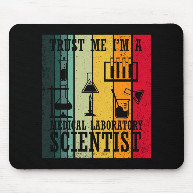 Funny Medical Labrador Tech Wissenschaftler Spaß Mousepad (Vorne)
