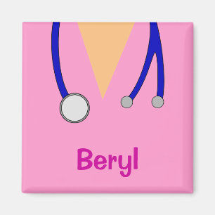 Funny Medical Scrubs Whimsical Personalisierter Kü Magnet