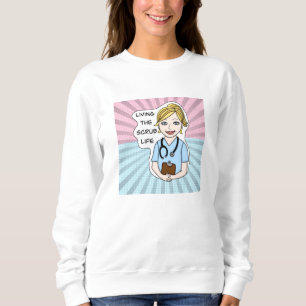 Funny Medical Spaß   Leben im Krub Sweatshirt