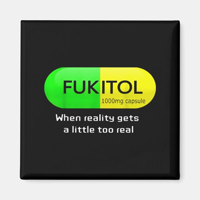 Funny Medication Gooditol Capsule Pharmacy Humor  Magnet (Vorne)