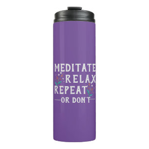 Funny Meditation Mantra Lila Yoga Thermosbecher