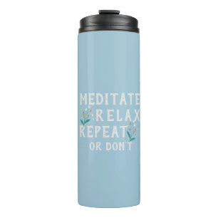 Funny Meditation Mantra Lila Yoga Thermosbecher