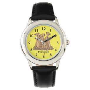 Funny meerkat Cartoon Illustration Armbanduhr
