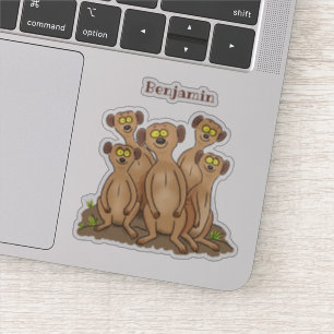 Funny meerkat Cartoon Illustration Aufkleber