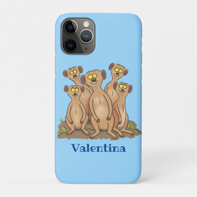 Funny meerkat Cartoon Illustration Case-Mate iPhone Hülle (Rückseite)