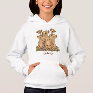 Funny meerkat Cartoon Illustration Hoodie
