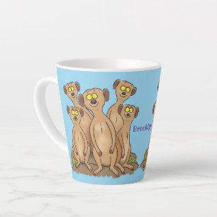 Funny meerkat Cartoon Illustration Milchtasse