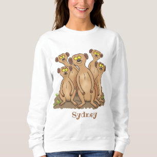 Funny meerkat Cartoon Illustration Sweatshirt