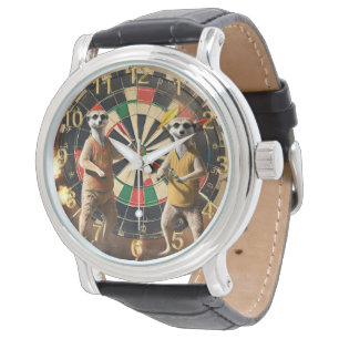 Funny Meerkat Darts Superstars, Armbanduhr