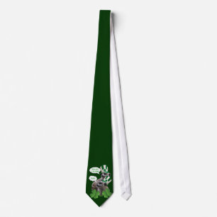Funny meerkat St Patrick's Day Krawatte
