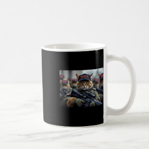 Funny Mega Cat With Rifle - Humorer Donald Trump Kaffeetasse